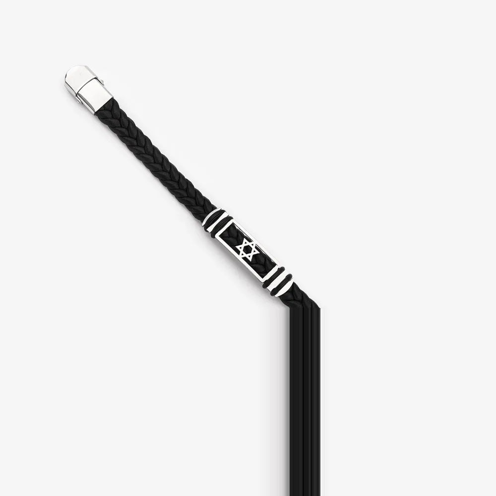 צמיד עור מגן דוד - עוצמה וסטייל בנגיעה אחת